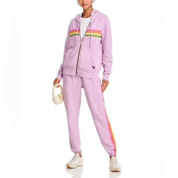 Aviator Nation 5 Stripe Hoodie Zip up Sweatshirt ๐๐ size XL - Picture 10 of 16